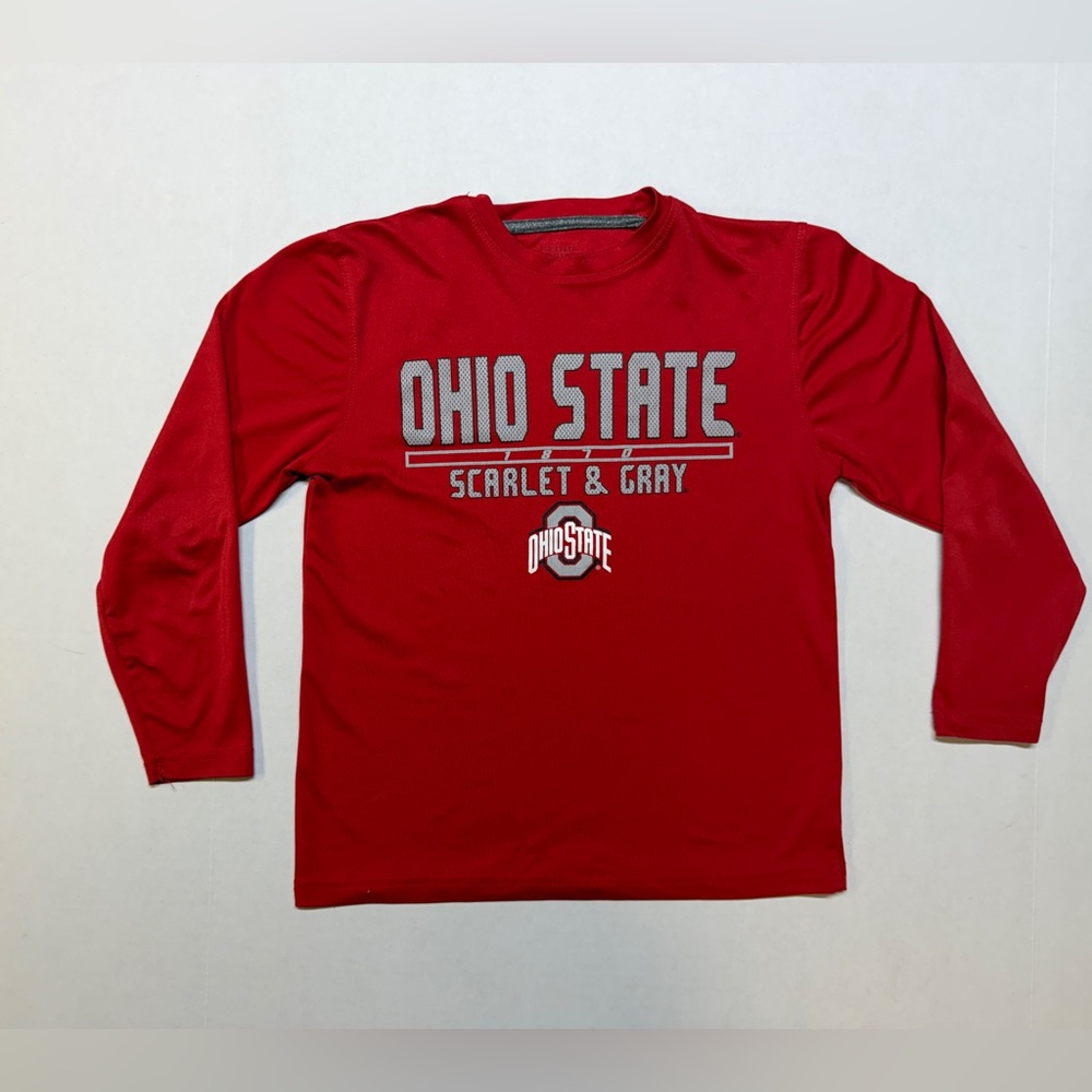Ohio State Kids' Long Sleeve Tee - Scarlet